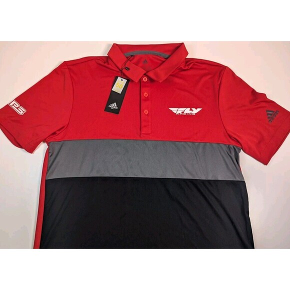 New With Tags Adidas Fly Racing Motocross Golf Polo Shirt Men's Size Small - Picture 3 of 11